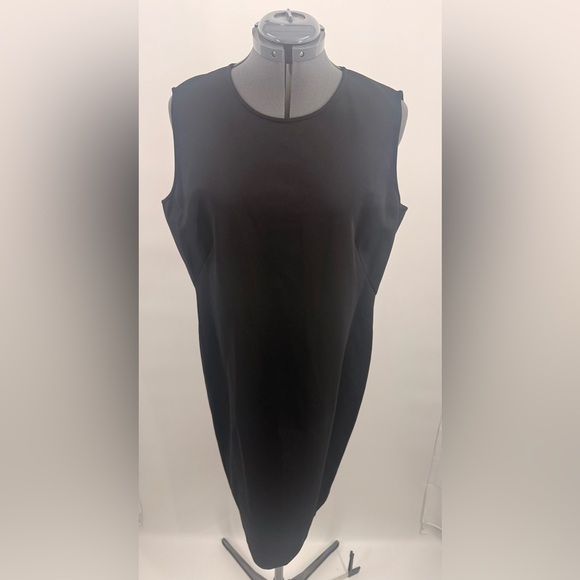 Lafayette 148 New York Elegant Black Sleeveless Dress Size 14 NWT